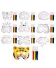 Birthday Popper DIY Colouring Eyemasks with Sketch Pens as Birthday Return Gifts for kids | Set of 10 | Activity Art Craft Toy