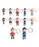 Birthday Popper Football Players Theme Keychains as Birthday Return Gifts for Kids -Set of 12 - Fun & Collectible Keychains for Sports Fans of All Age Groups