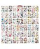 Birthday Popper Colourful Temporary Tattoo Cards as Birthday Return Gifts | Set of 60 Sheets | Assorted Themes | for Kids of All Age Group