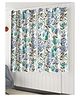 Trance Home Linen Floral Printed 5 Feet 100% Cotton Living Room Bedroom Door and Windows Curtain (Huvu Blue Set 2,5Ft)