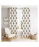 Trance Home Linen Floral Printed 8 Feet 100% Cotton Living Room Bedroom Door and Windows Curtain (Aangan Red Set 2,8Ft)