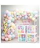 Shopperskart Four Balloon Box 4th Birthday Decorations Kit  Transparent Letter Balloon Box is Perfect for Fourth Birthday Decoration -pack of 4 - White