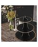 Party Anthem 3 Tier Gold Foil Scalloped Cardboard Cupcake Stand - Black