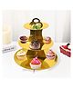 Party Anthem Metallic 3 Tier Cup Cake Stand - Golden