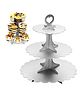 Party Anthem Metallic 3 Tier Cup Cake Stand - Silver