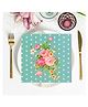 Party Anthem 2 Ply Blue Vintage Floral Printed Paper Napkins - Pack of 40