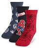Pine Kids Marvel Knit Antibacterial Socks With Spider Man Graphics Pack Of 3 - Red Black & Grey