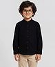 Campana 100% Cotton Full Sleeves Solid Shirt - Black