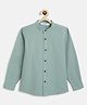 Campana 100% Cotton Full Sleeves Solid Shirt - Green