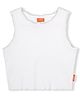Olele Cotton Sleeveless Solid Crop Top - White
