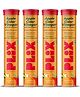 PLIX Apple Cider Vinegar Effervescent Tablet with Mother for Overall Wellbeing | Pack of 4 (Orange Squeeze) - 60 Tablets