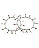 Zeneme Traditional Oxidized CZ Studded Anklet - Quantity 1 / Red & Green