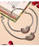 ZENEME Oxidised-Plated Peacock  Grace Anklet Quantity - 1 Ruby Red Colour