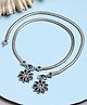 ZENEME Oxidised-Plated Celestial & Floral Stone Anklet Quantity - 1 Blue Colour