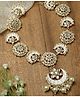 ZENEME Gold-Plated White Kundan studded Vilandi Crescent Shaped Sheeshphool - White Colour