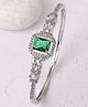 ZENEME Green Stone Garnet Glow Bangle Style Bracelet  Green Colour