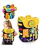 Azhari Backpack with Buckles and Zippers, Montessori Sensory Toys, Learning Activity Through Play, Can be Stored and Carried on The Back, Travel Toy Backpack fro kids Color & Design May Vary - Height 11 Inch
