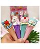 Azhari Ice Cream Cone Shaped Eraser Pack of 4 set  Color & Design May Vary