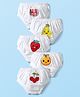 Doodle Poodle 100% Cotton Single Jersey Knit Panties with Fruit Print Pack of 5 - White