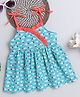 Many frocks & Sleeveless Polar Bears Printed Dress - Green