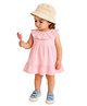 Kidbea 100% Linen Sleeveless Frill Detailed Dress - Pink