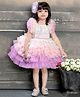 Lagorii Frill Sleeves Sequins Embellished Layered Dress - Lavender