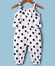 Mark & Mia Rayon Woven Sleeveless Jumpsuit with Polka Dots & Frill Detailing - White