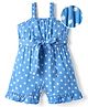 Mark & Mia Rayon Woven Sleeveless Jumpsuit With Polka Dot Print - Blue