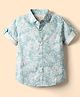 Jash Kids Cotton Woven Half Sleeves Tropical Theme Printed Shirt - Light Blue