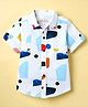 Jash Kids Cotton Woven Shirt With Abstract Print - White