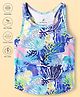 Pine Active Sleeveless T-Shirt with Abstract Print - Blue & Pink