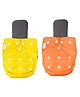 AEREX Reusable Baby Cloth Diapers For 6 Months to 3 Years With 2 Black Insert Pad Leak Proof Washable Diapers For New Born Babies Adjustable Pocket Cloth Diaper Nappies (Yellow & Orange)