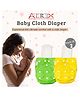 AEREX Reusable Baby Cloth Diapers For 6 Months to 3 Years With White Insert Pads Leak Proof Washable Diapers For New Born Babies Adjustable Pocket Cloth Diaper Nappies (Multicolor, Pack of 2)