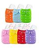 AEREX Reusable Baby Cloth Diapers For 1 Months to 12 Months With White Insert Pads Leak Proof Washable Diapers For New Born Babies Adjustable Pocket Cloth Diaper Nappies (Multicolor, Pack of 4)