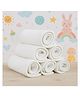 AEREX Reusable White Inserts Pads for Diapers Bamboo Charcoal Inserts Liners Natures Cloth Diaper Liner Wet Free Booster Inserts Nappy Inserts for Baby Cloth Diapers (Pack of 6)