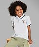 Mi Arcus Cotton Elastane Half Sleeves Koala Patch Detailed Polo Tee - Ice Blue