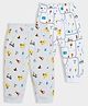 Mi Arcus 100% Cotton Pack Of 2 Animals & Bicycle Printed Pajamas - Multi Colour