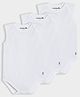 Mi Arcus 100% Cotton Pack Of 3 Solid Onesies - White