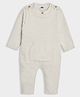 Mi Arcus Fur Detailed Dungaree With Full Sleeves Cardigan - Off White