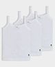 Mi Arcus 100% Cotton Pack Of 3 Sleeveless Solid Slips - White