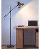 Divine Trends Modern Reading Task Floor Lamp Standing Focused Light Adjustable Height and Moveable Black Polished