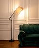 Divine Trends Modern Reading Task Floor Lamp Standing Focused Light Adjustable Height and Moveable Black Polished