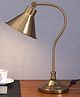 Divine Trends Study Desk Office Reading Curved Table Lamp Brass Antique Finish with Adjustable Head Shade