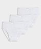Mi Arcus Cotton Spandex Pack Of 3 Solid Panties - White