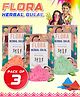 Fiddlerz Holi Organic Herbal Gulal Colors for Festivals Non-Toxic Natural Fragrance Skin Safe Vibrant Shades Soft Rangoli Powder for Holi Navratri Diwali Pooja Mandir Decor (Pack of 3) - 80 g Each