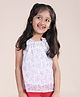 Kiddopanti Sleeveless Floral Printed Top - White