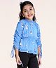 Kiddopanti Three Fourth Sleeves Floral Printed Top - Blue