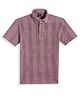 CAVIO Cotton Lycra Half Sleeves Self Design Polo Tee - Magenta
