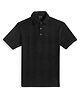 CAVIO Cotton Lycra Half Sleeves Self Design Polo Tee - Black