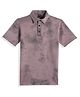 CAVIO Cotton Lycra Half Sleeves Tie Dye Polo Tee - Rust